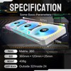 AsiaHorse 360mm Ventilador para PC, 58 Leds Ventilador RGB Ventilador