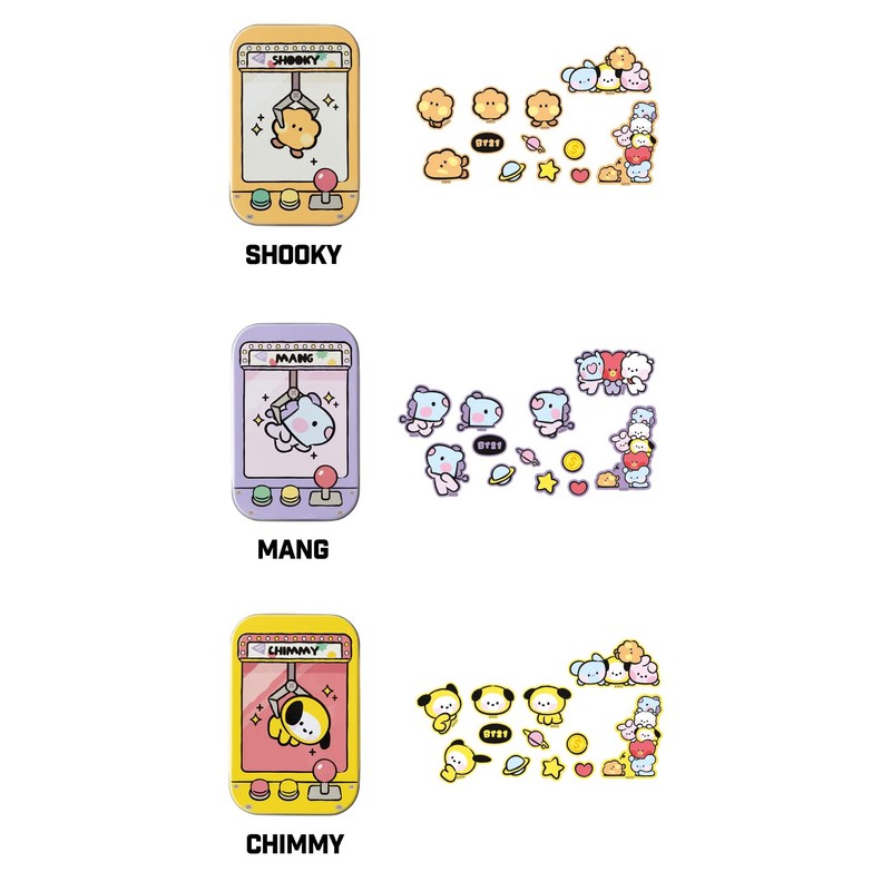 Solomon Shoji BT21 Minini Tin Case Sticker Set (12 Pieces)