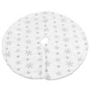 35.4in Christmas Tree Skirt Round Shape Soft Comfortable White Christmas