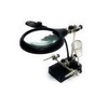 LEOFLA Magnification Lens with LED Table Light and Arms Pliers