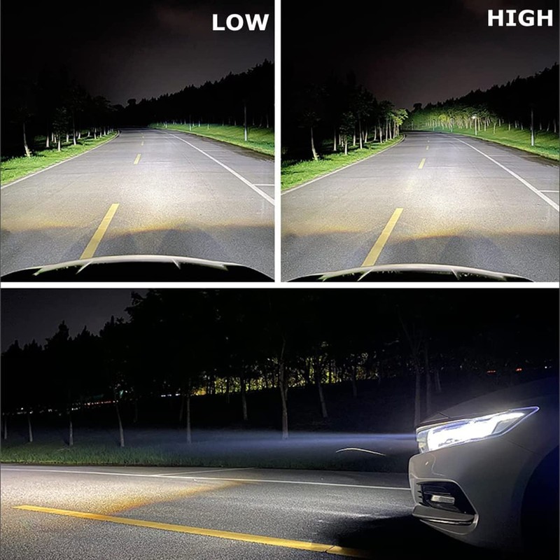 SHNJAUTO 2.5 Inch Bi-LED Projector Lens with High Low Beam