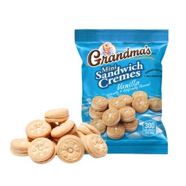 Grandma's Homestyle Cookies - Mini Vanilla Sandwich Creme Bites (Pack of 12)