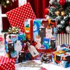 Burymento Christmas Wrapping Paper, Reversible Cat, Dot Design Gift Wrapping