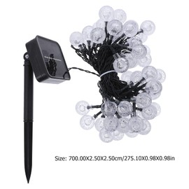 Operitacx Solar Bubble Ball Lichterkette Terrassendekor Licht Wasserdicht Dekoratives Licht Solar LED Licht Outdoor Lampe Baumlicht Dekoration LED Lichter