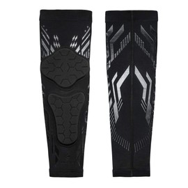 Kuangmi Knee Pad Compression Leg Sleeve Soft Shin Guard for Basketball, Football, Volleyball, Wrestling, Sports, Daily Support (Black-Pair, L)
