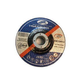 Goodway Roughing Discs Set of 5 │ Diameter 115 x 6.0 x 22.2 mm │ Sanding Discs for Cutting and Angle Grinders │ Sanding Mop Disc for Steel and Non-ferrous Metal