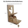 Squirrel Feeder with Flap - Animal Friendly Extra Large Wooden
