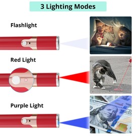 Cat Toys for Indoor Cats, 1 Pack,Interactive Toy, Cat Mouse Toys for Indoor Pets Dogs Playing Training Chaser, Kitten Play Chase Exercise（Red）