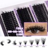 270Pcs Volume Cluster Lashes 100D+120D+150D 12-18mm Individual Eyelash Clusters Extensions