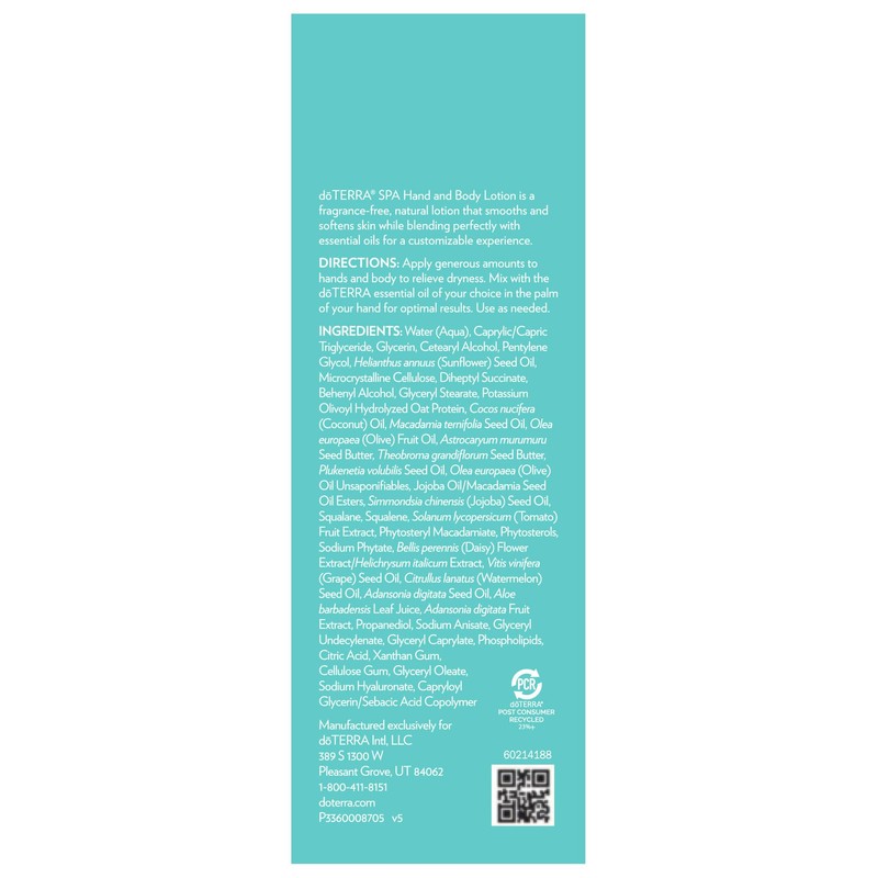 doTERRA SPA Hand & Body Lotion - 6.7 fl oz