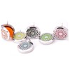 Gatuida 4pcs Choker Necklace Aromatherapy Pad Pendant Stainless Steel Jewelry