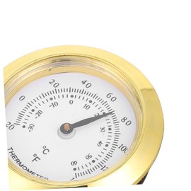 Gatuida Digital Round Thermometer for Tea Boxes Compact Gauge Portable and Sturdy Outdoor Thermometer Elegant Design for Home Outdoor Use Accurate Measurement