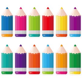 120Pcs Pencils Name Tags Stickers, Self Adhesive Colorful Pencils Name Tag Labels Waterproof Student Nametags Stickers for Home Office Back to School Classroom Supplies