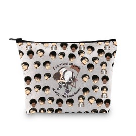 Family Anime AOT Portrait Makeup Bag Anime Cosmetic Bag I Survived All Parts of AOT Anime Cosplay Gift for Women Girls (Final Season)