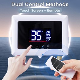 Mini Tankless Water Heater Electric 110V Under Sink Small Hot Water Heater Instant On Demand for Kitchen Bathroom 3000W Rectangular Screen