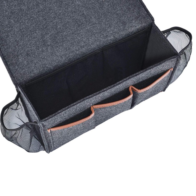 Zafit Bedside Caddy, Large Size Storage Organizer with 8 Pockets
