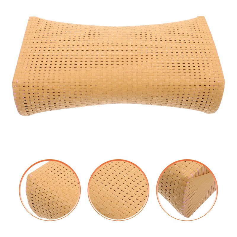 Healvian Sauna Neck Rest, Rattan Neck Pillow Sauna Backrest Plastic