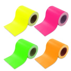 Pack of 4 Refill Rolls for Sticky Note Dispenser Width: 60 mm, 4 Rolls of Approx. 10 m Sticky Notes in Neon Colours, Sticky Notes Pads