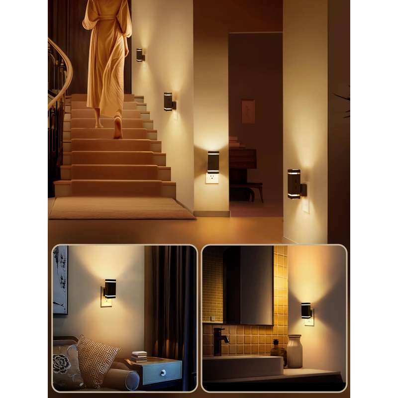 DORESshop Dimmable LED Night Light Plug in [4 Pack], Night