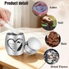 Kagrec Wood Small Urn for Human Ashes Keepsake Stainless Steel