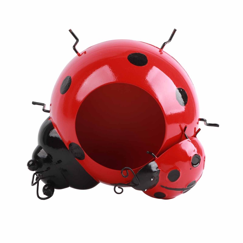 Metal Ladybug Flower Planter Insect Design Flower Pot for Indoor