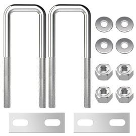 U Bolts M8 U Bolts Stainless Steel U U-Bolt with Nut Frame Plate Washer 25 mm Inner Width for Pipe Fixing 2 Pieces M8 25 x 100 mm