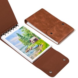 Lightwish Watercolor Sketchbook,300gsm/140lb 100% Cotton Cold Press Watercolor Journal, Acid Free Watercolor Paper for Artists,Adults,Students,20 Sheets,Paper 5.8 * 8.2 Inches