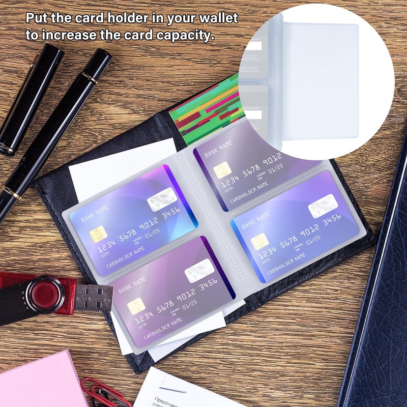 DEEZOMO Plastic Wallet Insert for Credit Card Set of 2,