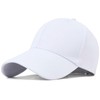 Malaxlx White Small Baseball Cap for Men Women Adjustable Dad