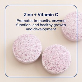 Trace Minerals Zinc + Vitamin C - Chewable Wafers for Immunity & Antioxidant Support - Healthy Development - Enzyme Function - Full Spectrum of Ionic Minerals - Raspberry - 60 Servings