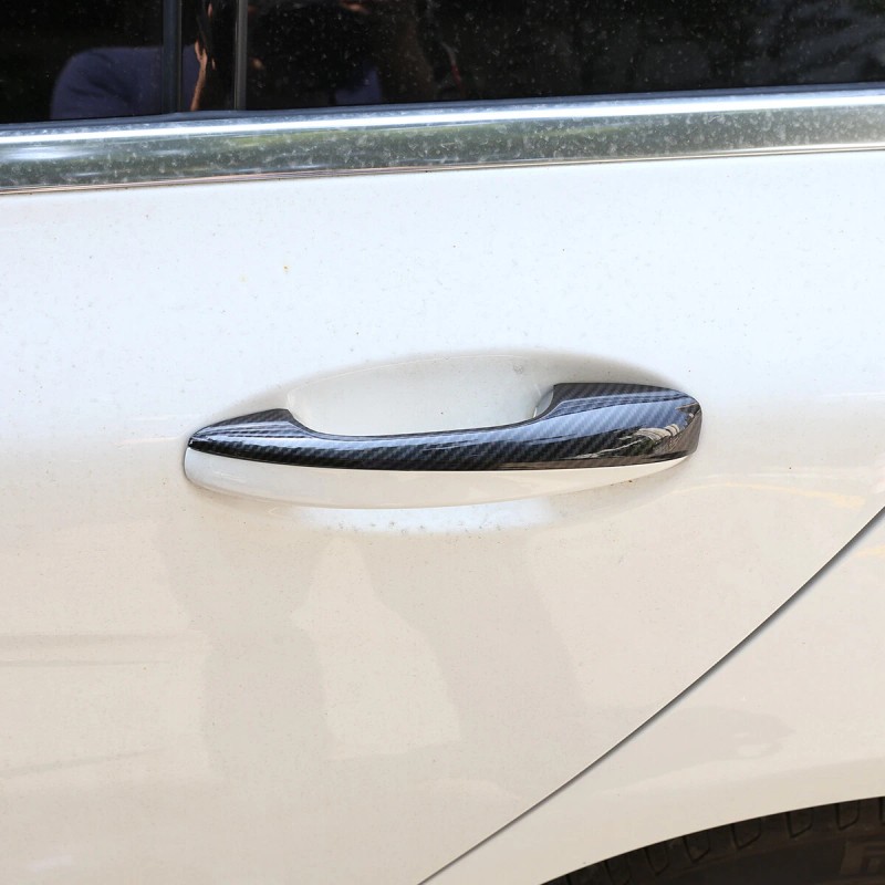 momocar Carbon Fiber ABS Side Door Handle Trim For Benz
