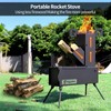Rocket Stove Portable Folding Wood Burning Camping Stove for Outdoor