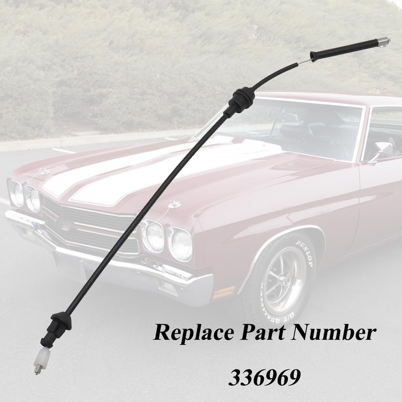 Throttle Cable Compatible with Chevelle/El Camino 1968-1972,Camaro 1970-1973,Monte Carlo 1970-1972,Carburetor