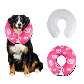 CuteBone Inflatable Recovery Dog Cone, Pet Inflatable Collar for After Surgery, Soft Protective Recovery Collar Dog Cone CAD-GWB01L