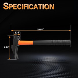 20 Inch Tire Hammer with Tire Bead Breaker-Duck-Billed Design for Easy