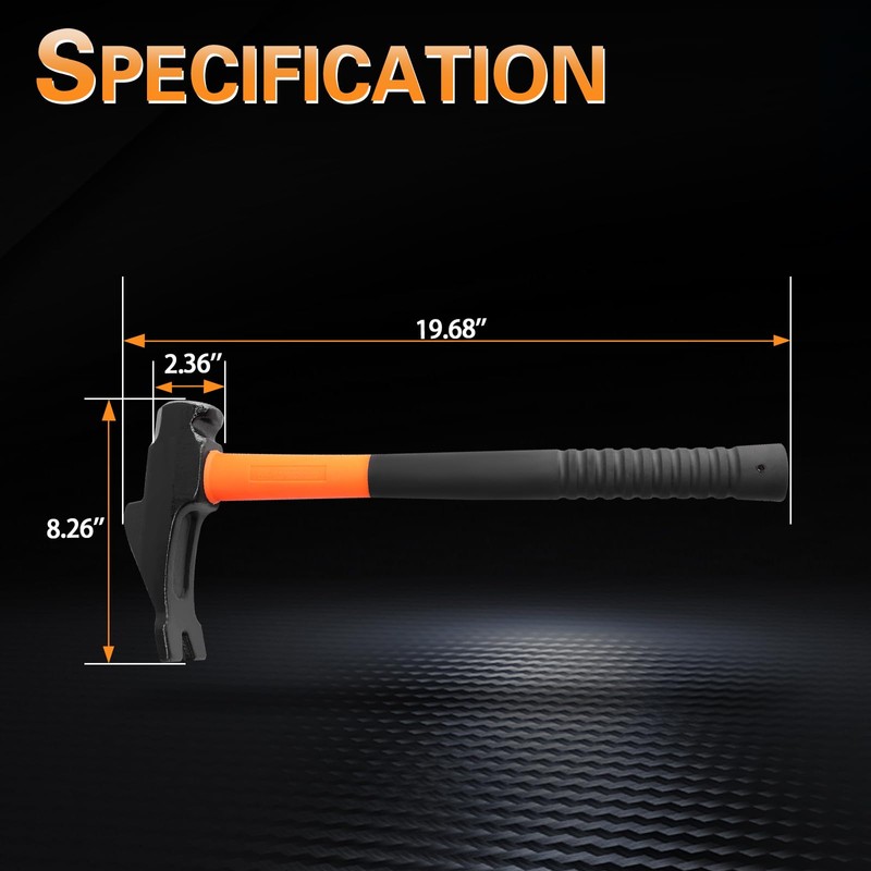 20 Inch Tire Hammer with Tire Bead Breaker-Duck-Billed Design for