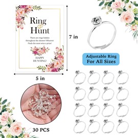 Ring Hunt Game, Bridal Shower Game, Bridal Shower Decoration, Bachelorette Decoration Party, Engagement Party Game, Bridal Shower Party Ring Scavenger Hunt-JZXB006