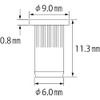 Lobtex Knurling Nut (Flat Head, Steel) Eco Pack, Plate Thickness: