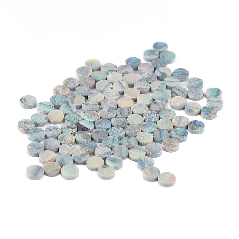 100Pcs Fretboard Dots Natural Abalone Shell Bright Color Round Guitar