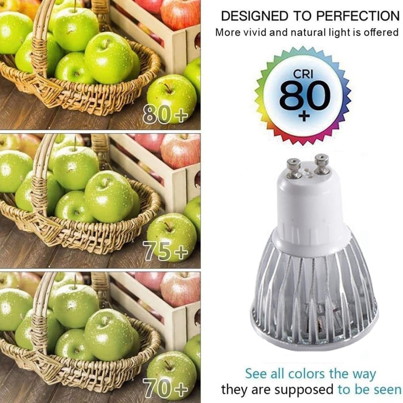 3W GU10 LED Light Bulbs - 30W Halogen Replacement, Natural
