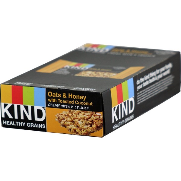 Kind Bar Healthy Grains Bar: Oats and Honey with Toasted Coconut; Box of 12