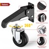 HOLKIE Retractable Casters Heavy Duty Casters with Lifting and Lowering
