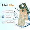 Tuiskusa Adult Bibs, Washable Clothing Protector with Crumb Catcher, Reusable