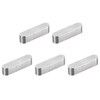 uxcell 5Pcs Round Ended Feather Key, 6x6x25mm Stainless Steel Professional