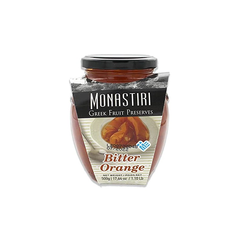 Monastiri Greek Bitter Orange Preserve, 500g Glass Jar