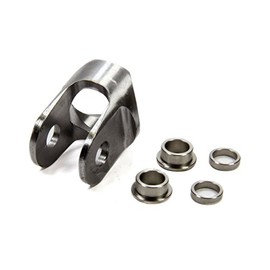Meziere Enterprises Chassis Tab, Clevis, Contoured, Perpendicular, Weld-On, 3/8 in Bore, 3/4 in Slot, Chromoly, Natural, 1-1/4 in Tubing, Each