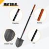 HANTOP Heavy Duty Round Point Digging Shovel with Long Fiberglass
