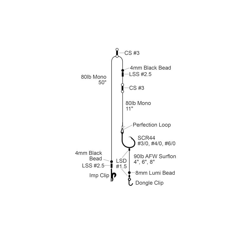 Cox & Rawle Wire Dongle Rig For Sea Fishing 4/0-4