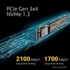 Intenso 500GB M.2 SSD PCIe Premium, up to 2100 MB/s,