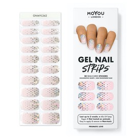 MOYOU LONDON Semi Cured Gel Nail Strips - 20 Pcs. Nail Wraps for Salon-Quality Manicure - Works with Any UV Lamp - Easy to Apply, Trim, & Remove Gel Stickers